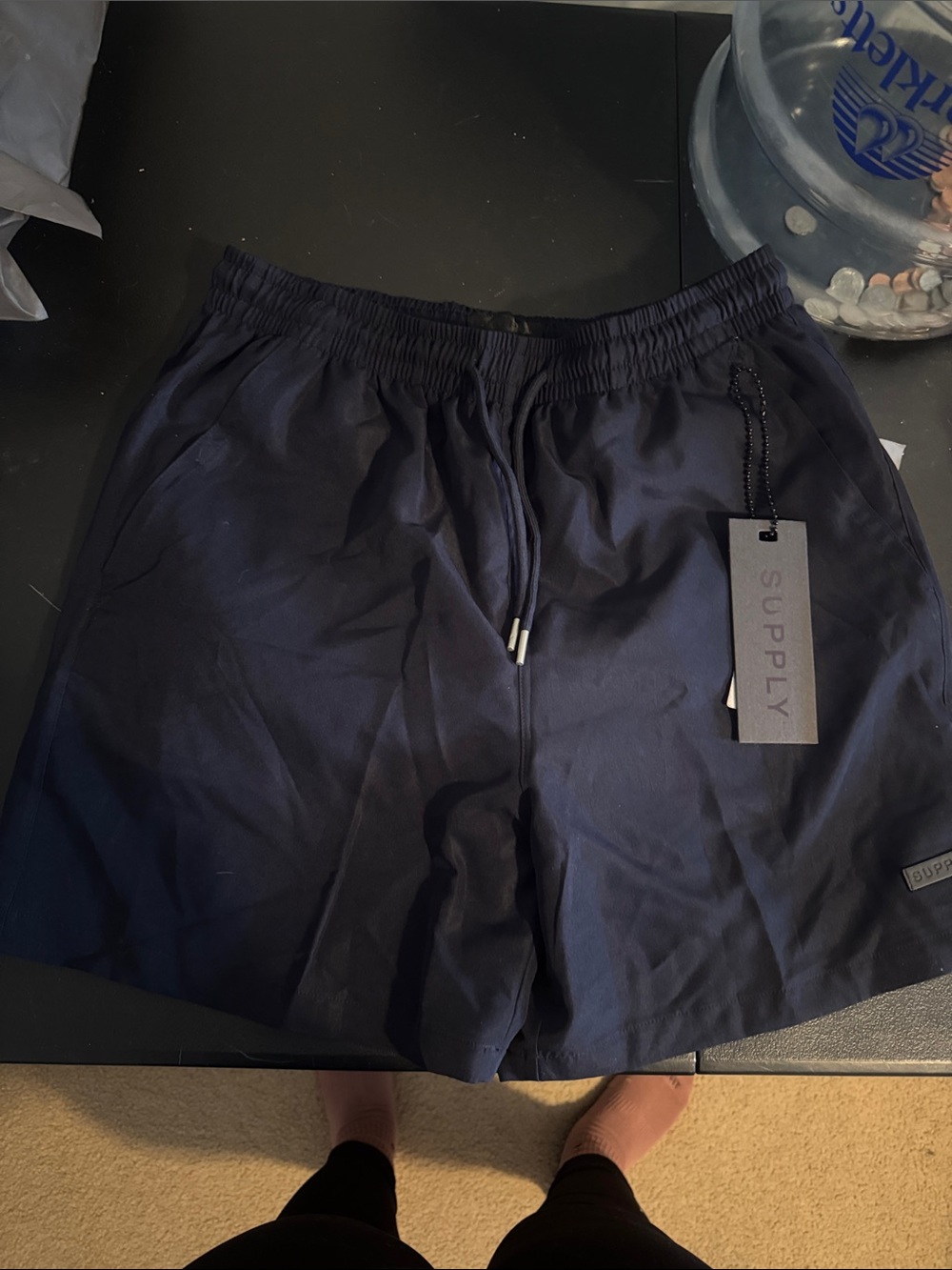 SUPPLY Navy running shorts